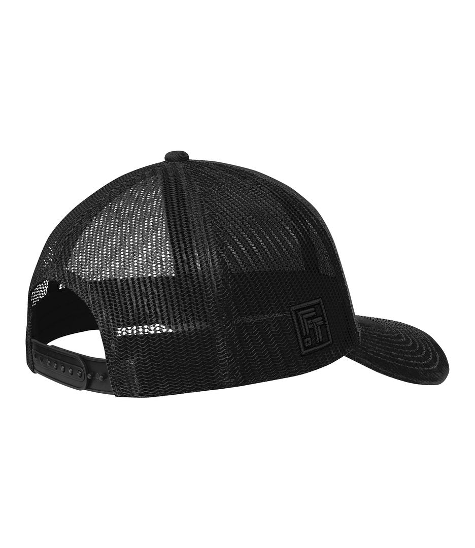 American Flag Blackout Trucker Hat