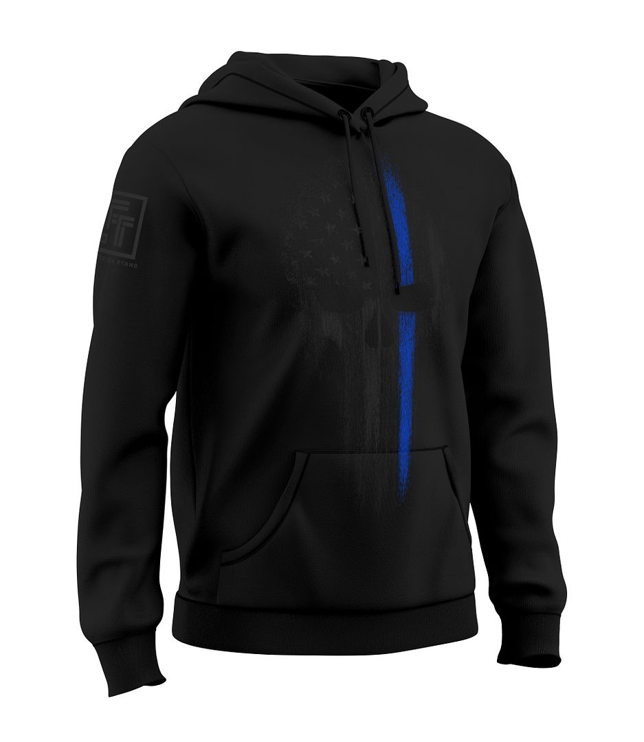 Blue Line Skull Flag Stealth Sweatshirt