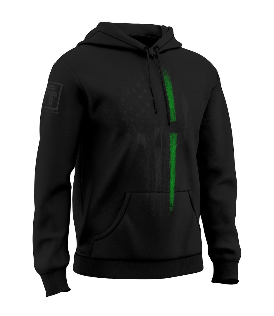 Green Line Skull Flag Stealth Sweatshirt