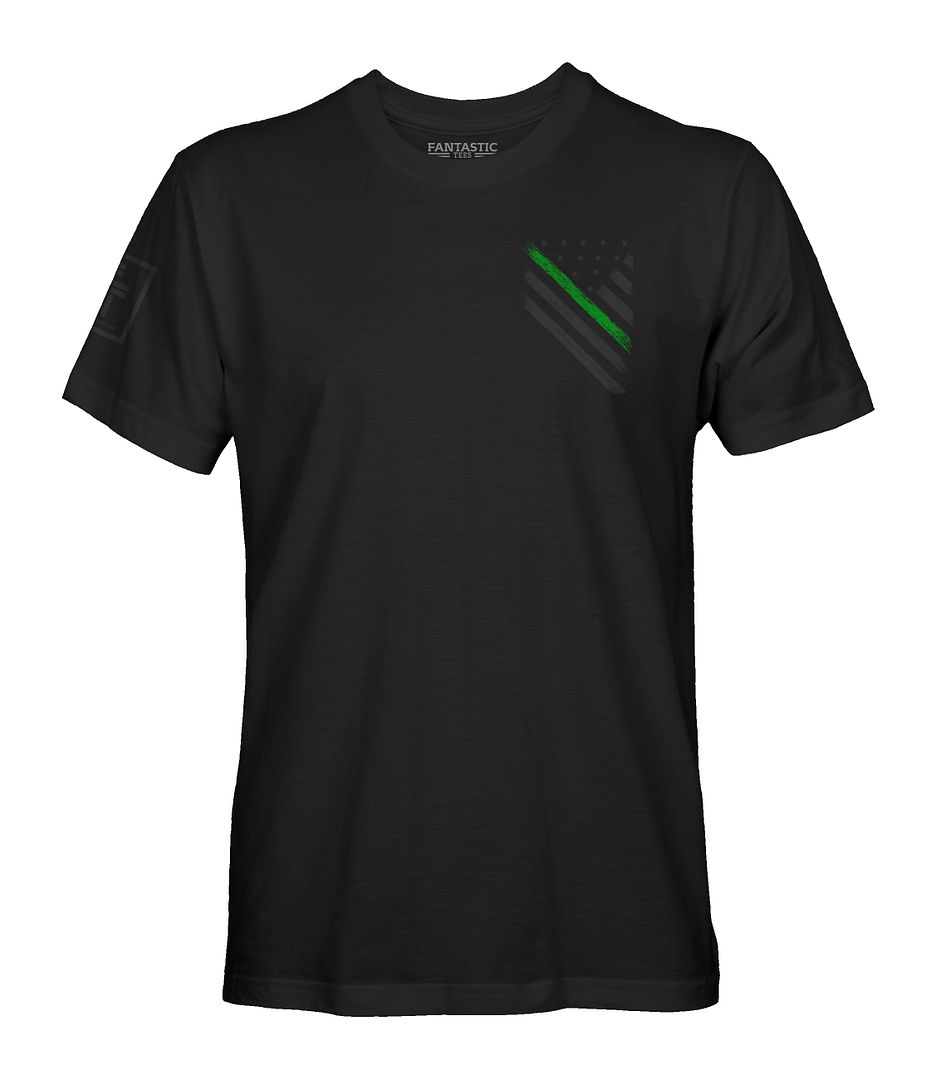 Green Line Flag Stealth T-shirt