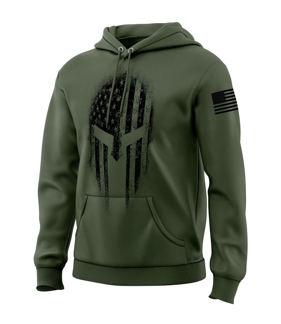 American Flag Spartan Sweatshirt