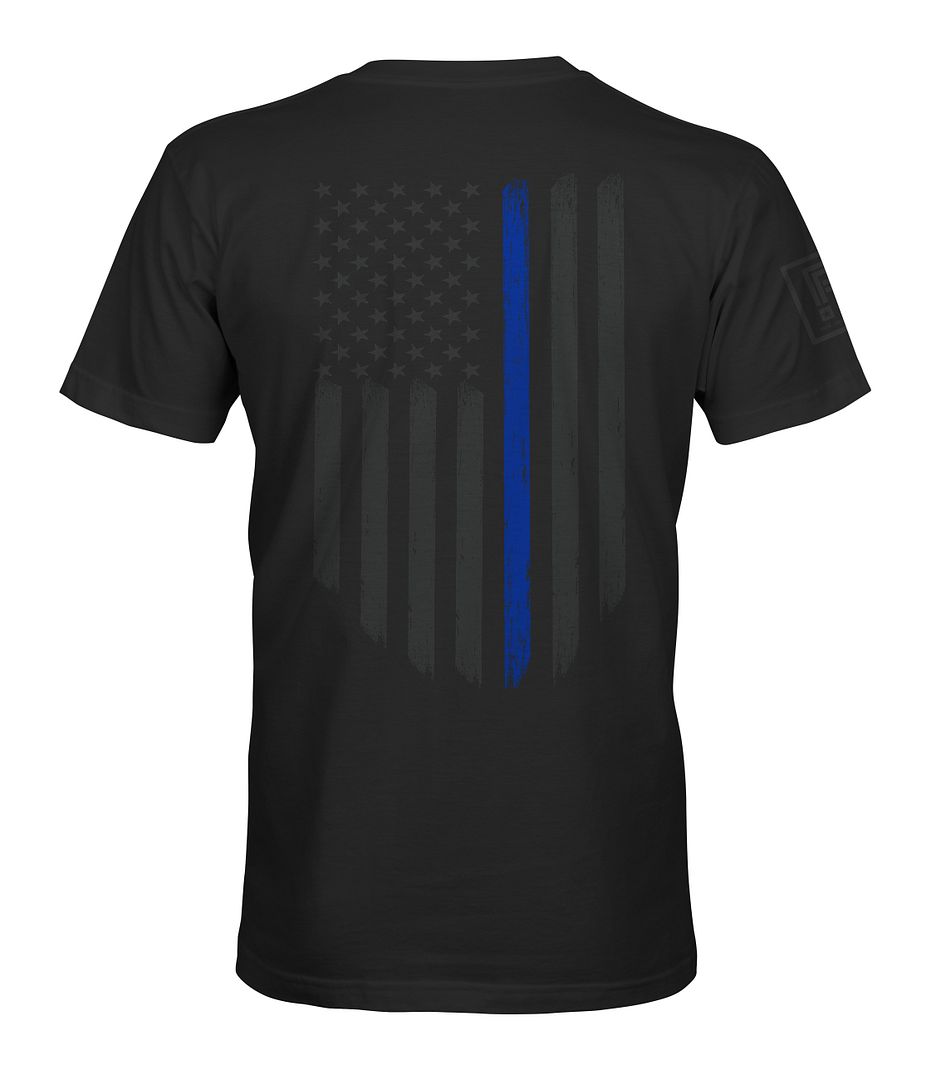 Thin Blue Line Flag Stealth T-Shirt