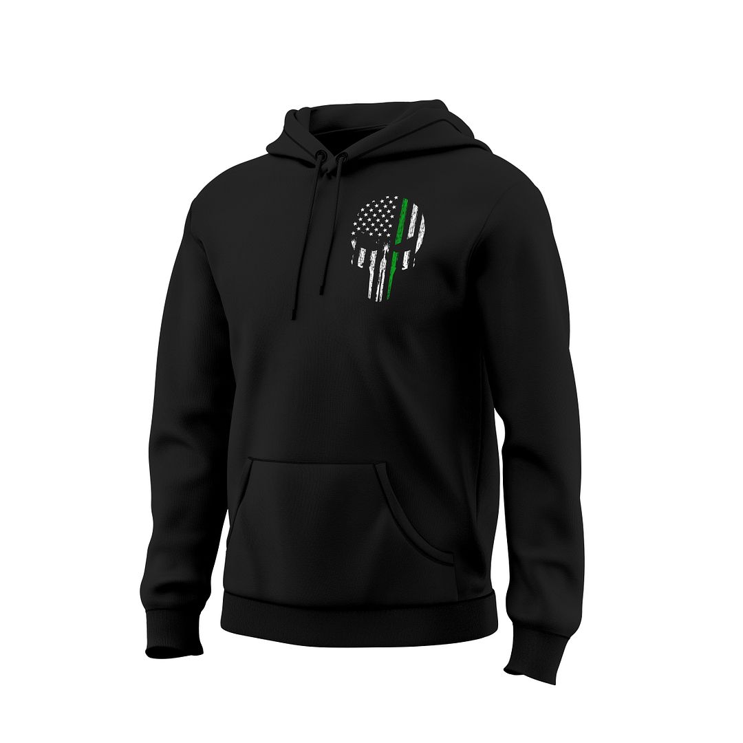 Green Line Skull Sweatshirt