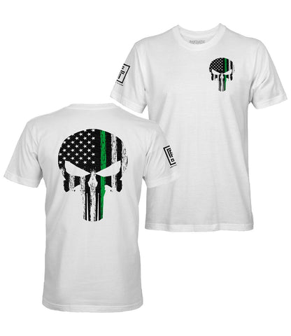 Green Line Skull T-Shirt