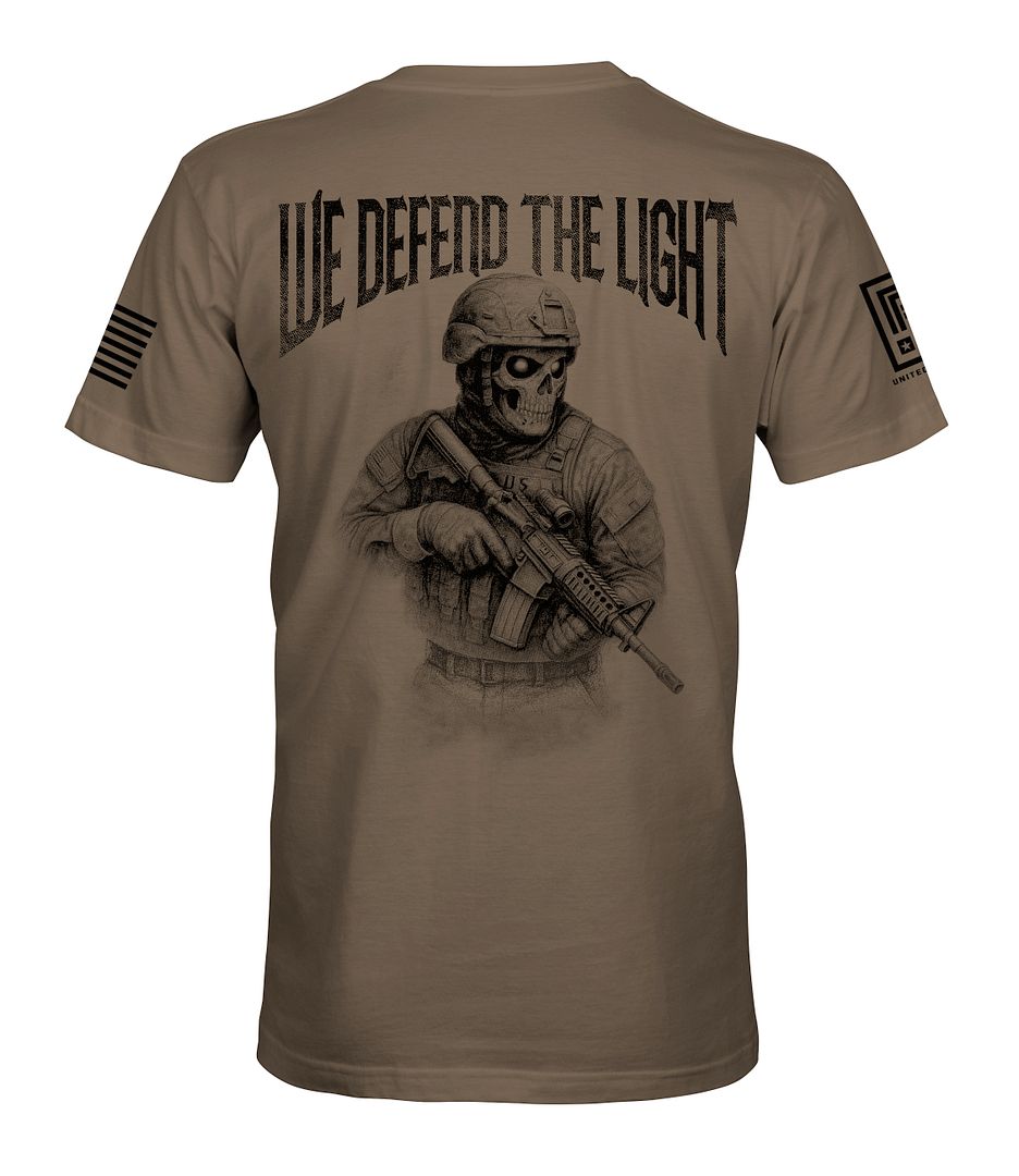 In Darkness We Defend The Light Men's Patriotic T-Shirt