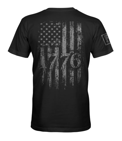1776 Distressed American Flag T-Shirt