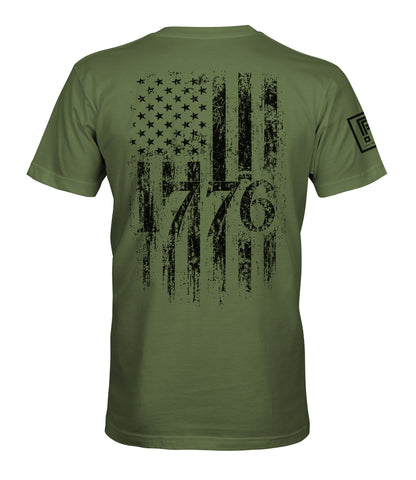 1776 Distressed American Flag T-Shirt
