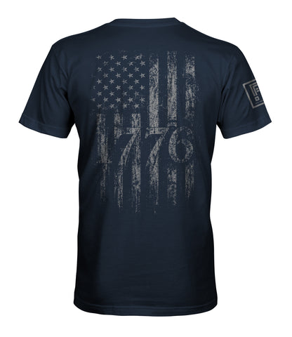 1776 Distressed American Flag T-Shirt