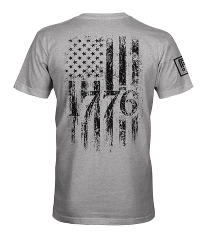 1776 Distressed American Flag T-Shirt