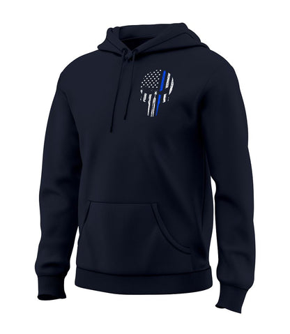 Blue Line Skull Sweatshirt