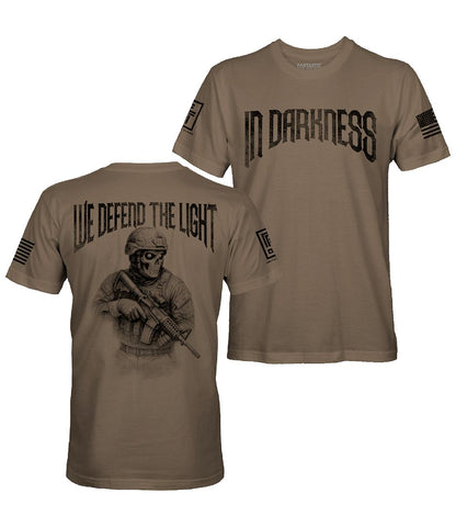 In Darkness We Defend The Light Men's Patriotic T-Shirt