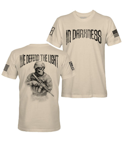 In Darkness We Defend The Light Men's Patriotic T-Shirt