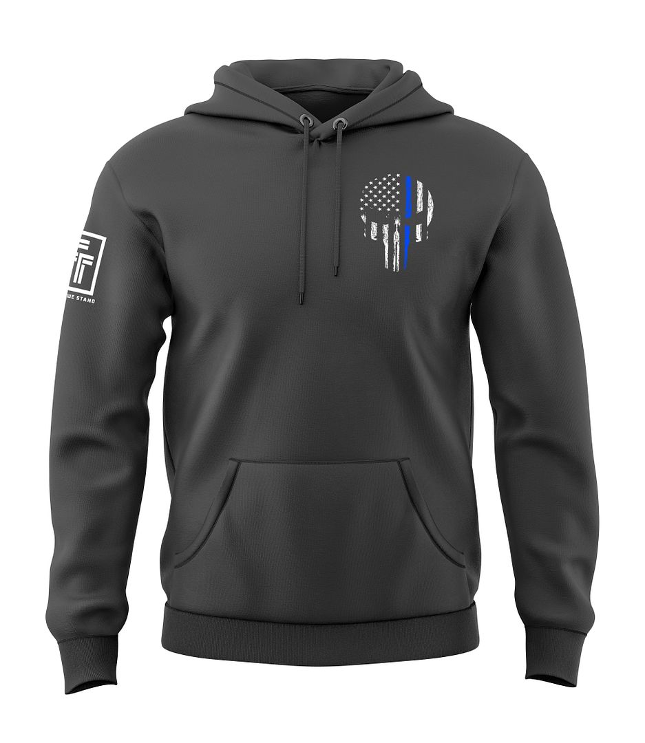 Blue Line Skull Sweatshirt