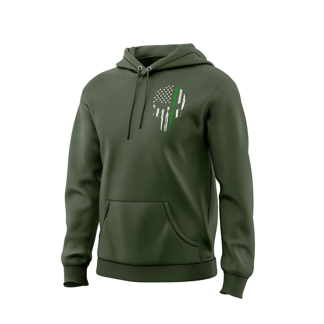 Green Line Skull Sweatshirt
