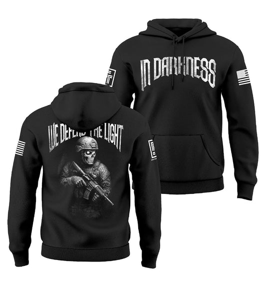 In Darkness We Defend the Light Men's Patriotic Sweatshirt