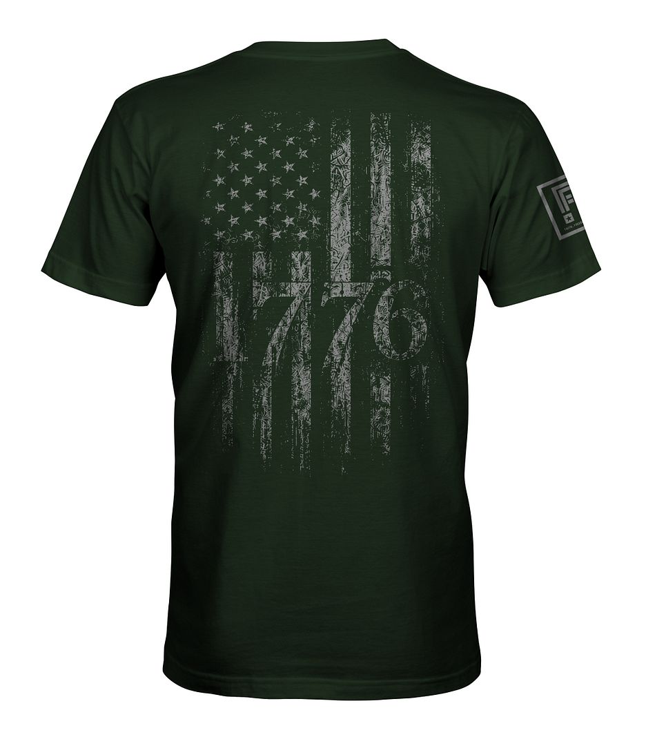 1776 Distressed American Flag T-Shirt