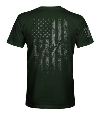 1776 Distressed American Flag T-Shirt