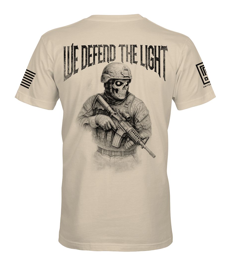In Darkness We Defend The Light Men's Patriotic T-Shirt