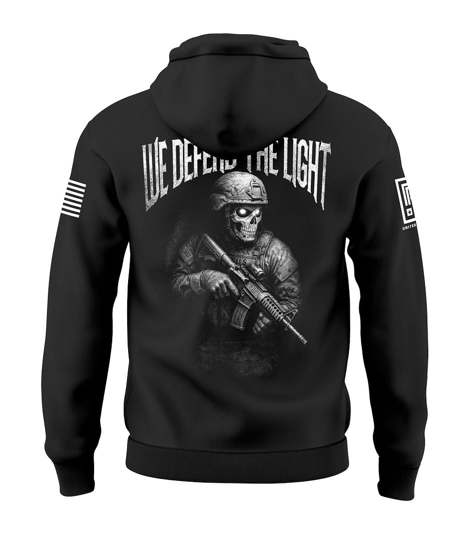 In Darkness We Defend the Light Men's Patriotic Sweatshirt