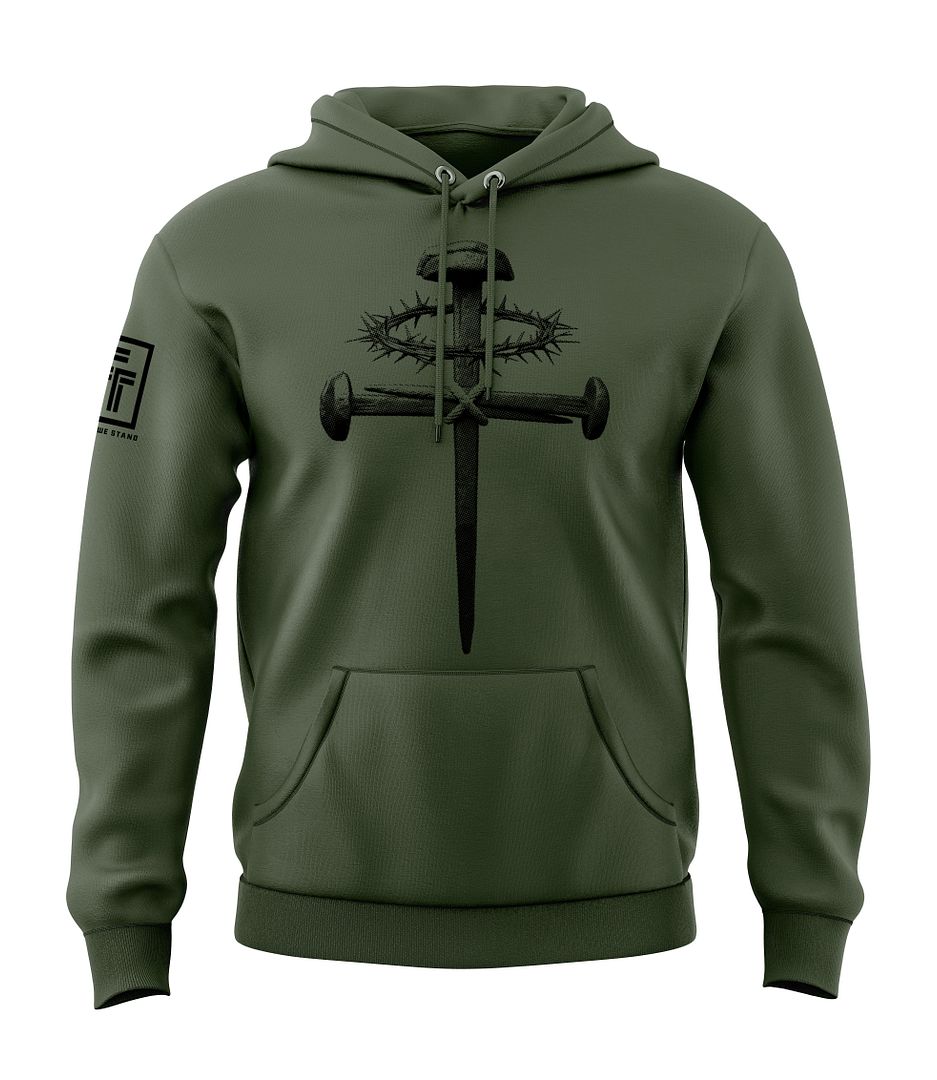 Forged Victory: Nail & Cross Sweatshirt