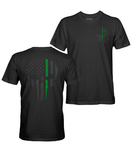 Green Line Skull Stealth T-Shirt