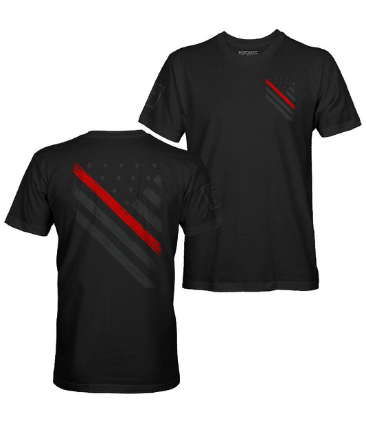Red Line Flag Stealth T-Shirt