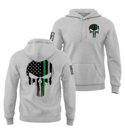 Green Line Skull Sweatshirt