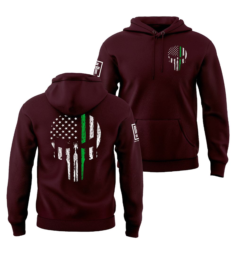 Green Line Skull Sweatshirt