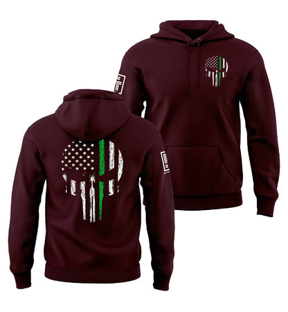 Green Line Skull Sweatshirt