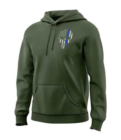 Blue Line Skull Sweatshirt