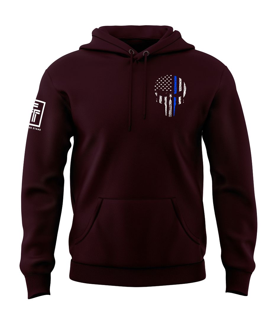 Blue Line Skull Sweatshirt