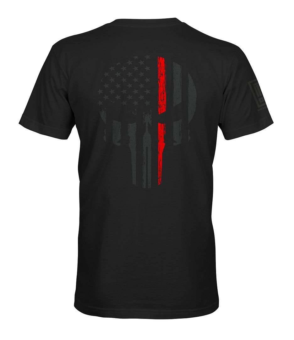 Red Line Skull Stealth T-Shirt