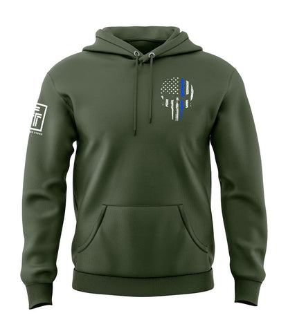 Blue Line Skull Sweatshirt