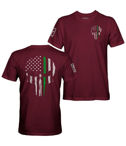 Green Line Skull T-Shirt