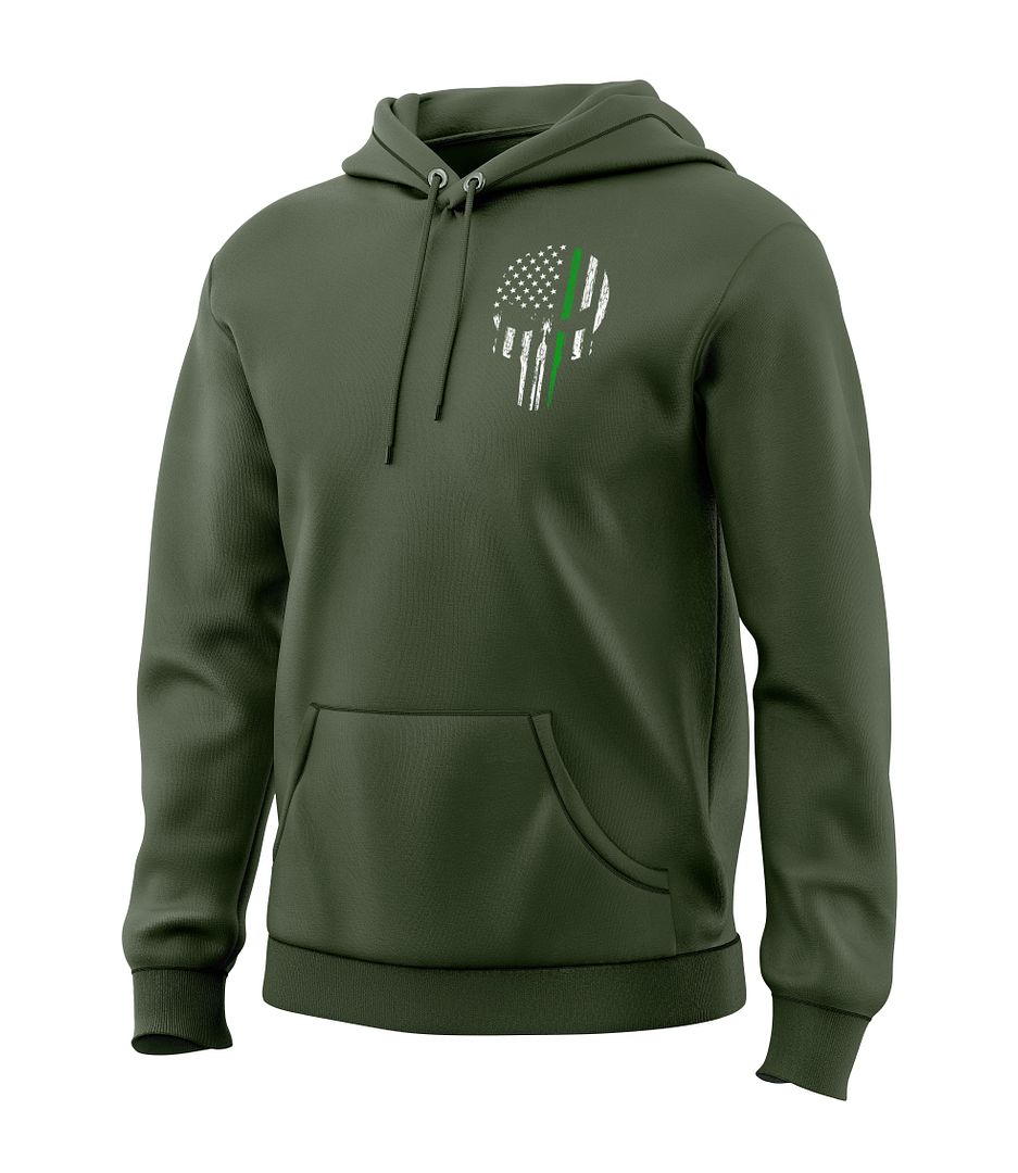 Green Line Skull Sweatshirt