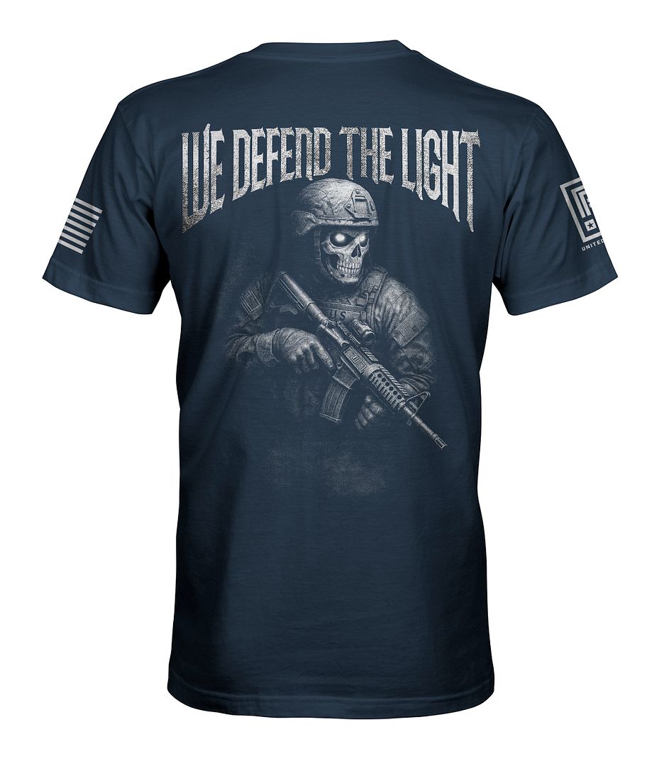 In Darkness We Defend The Light Men's Patriotic T-Shirt
