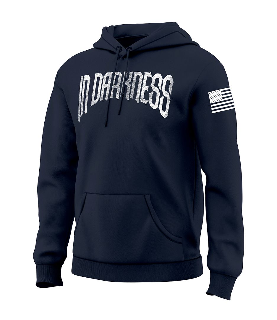 In Darkness We Defend the Light Men's Patriotic Sweatshirt