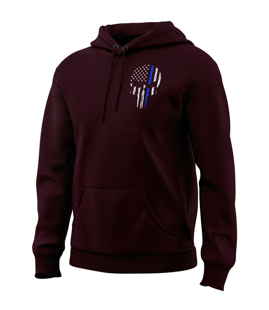 Blue Line Skull Sweatshirt