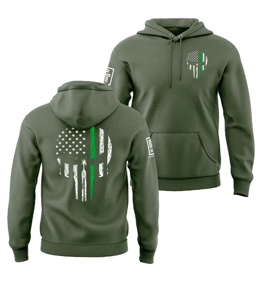 Green Line Skull Sweatshirt