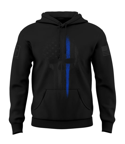 Blue Line Skull Flag Stealth Sweatshirt