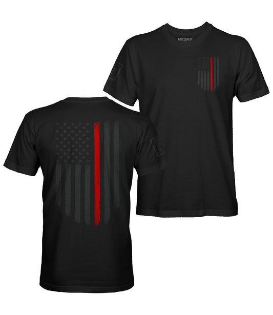 Thin Red Line Flag Stealth T-Shirt