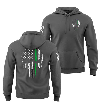 Green Line Skull Sweatshirt