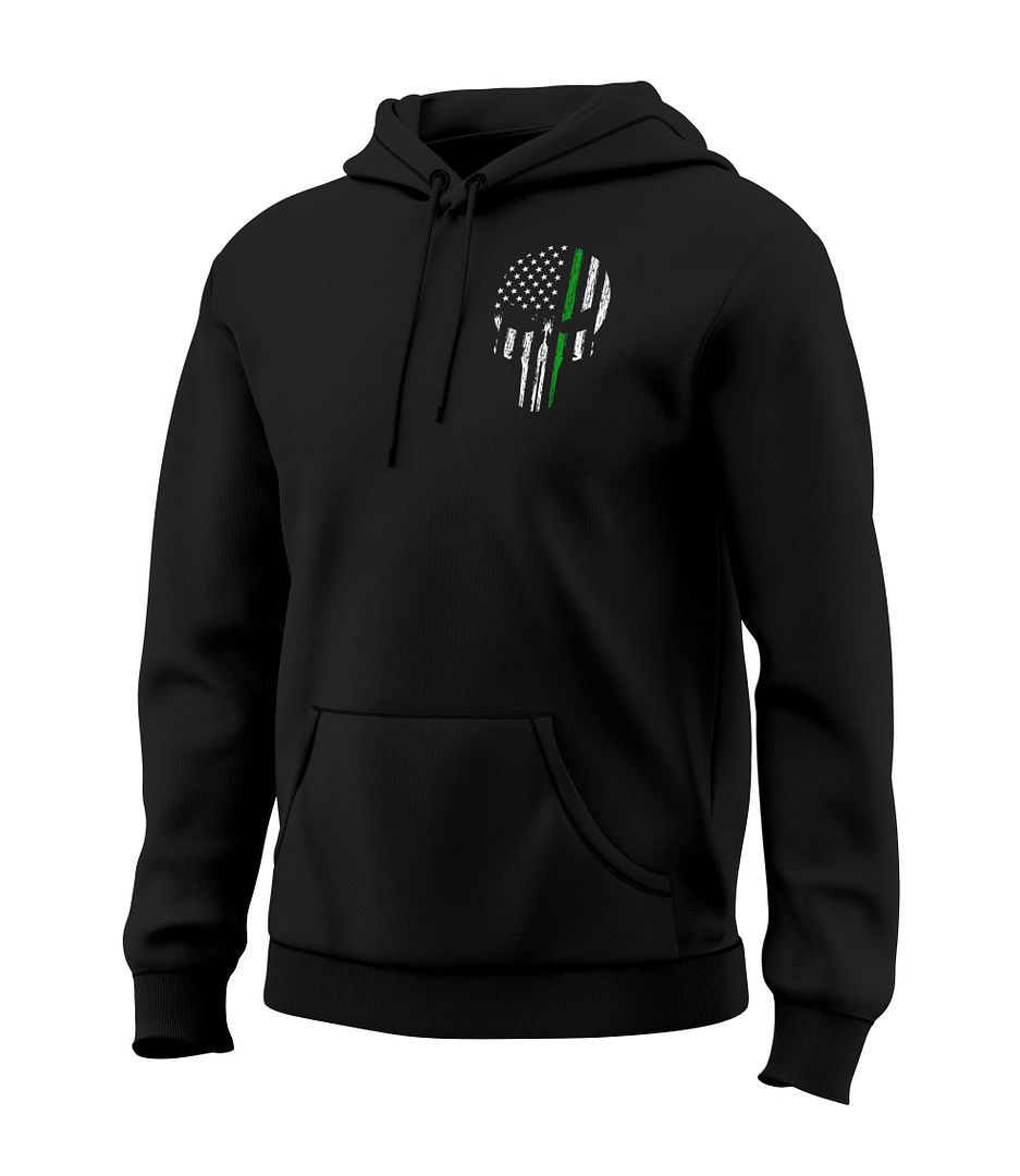 Green Line Skull Sweatshirt