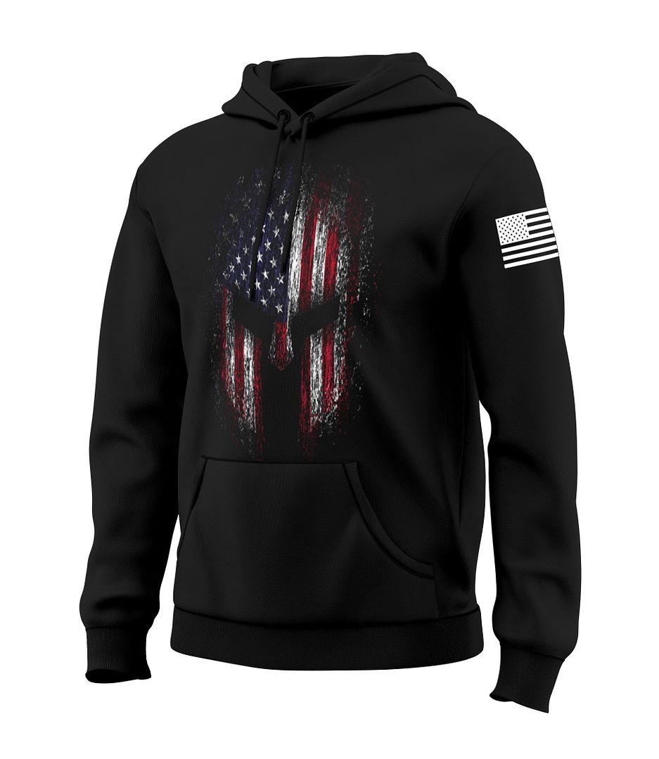 American Flag Spartan Sweatshirt