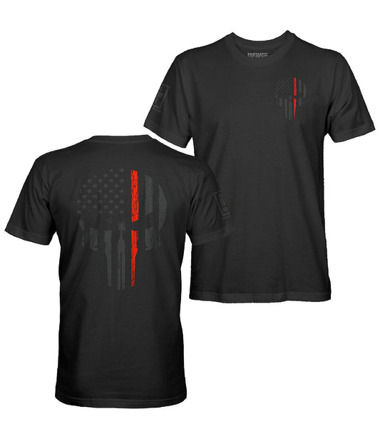 Red Line Skull Stealth T-Shirt