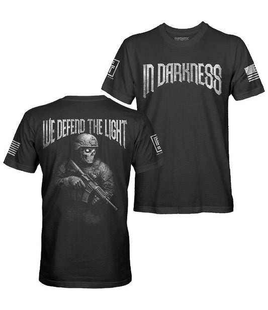 In Darkness We Defend The Light Men's Patriotic T-Shirt
