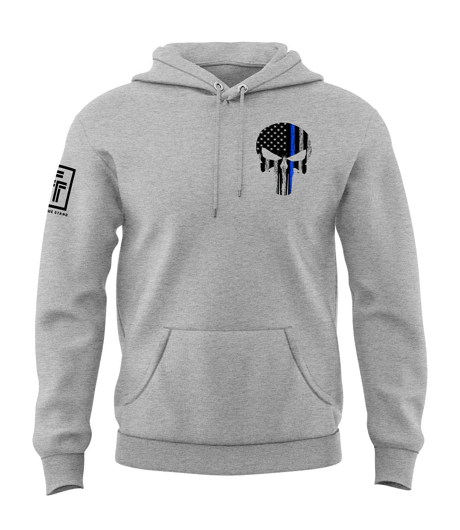 Blue Line Skull Sweatshirt