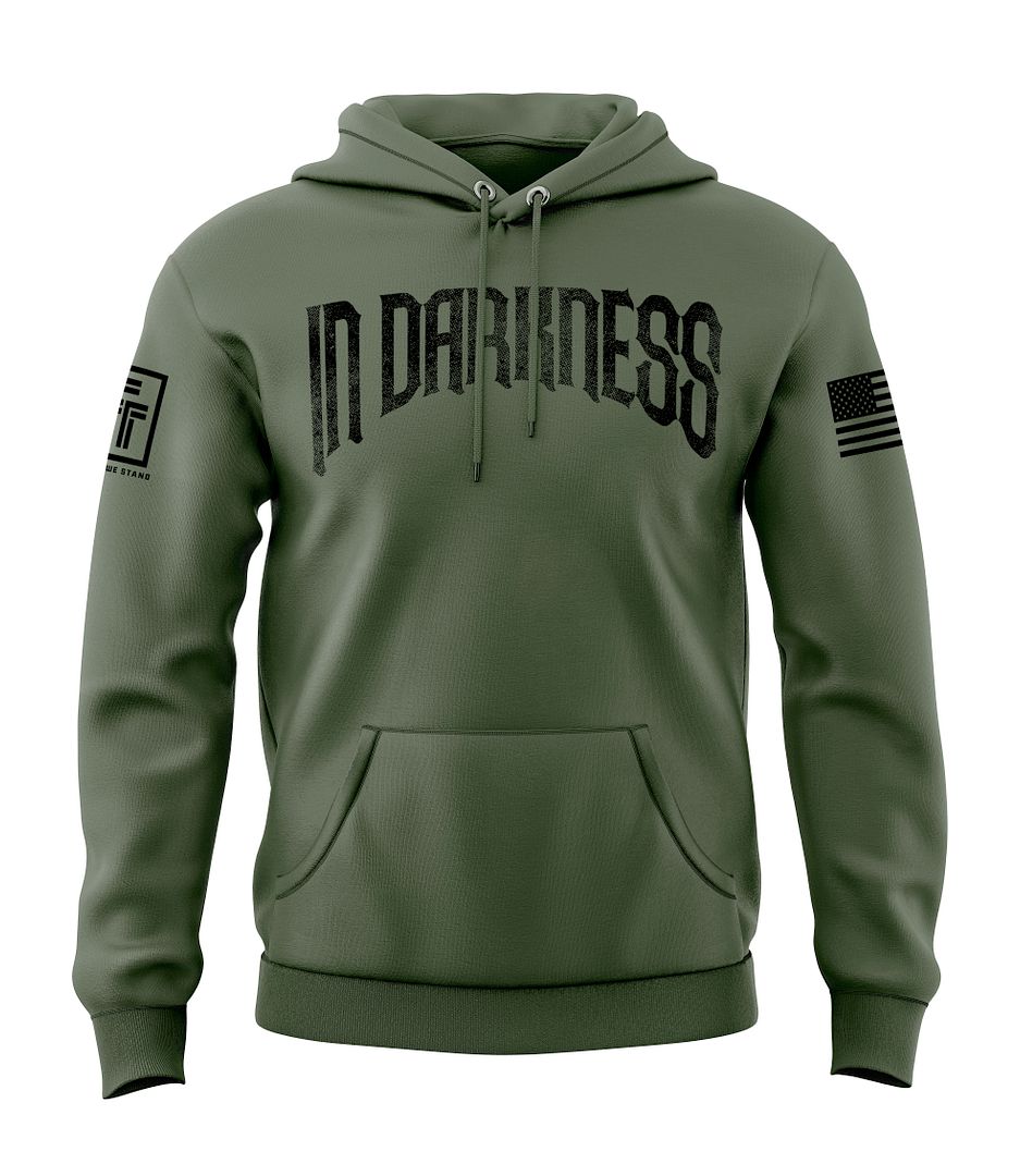 In Darkness We Defend the Light Men's Patriotic Sweatshirt