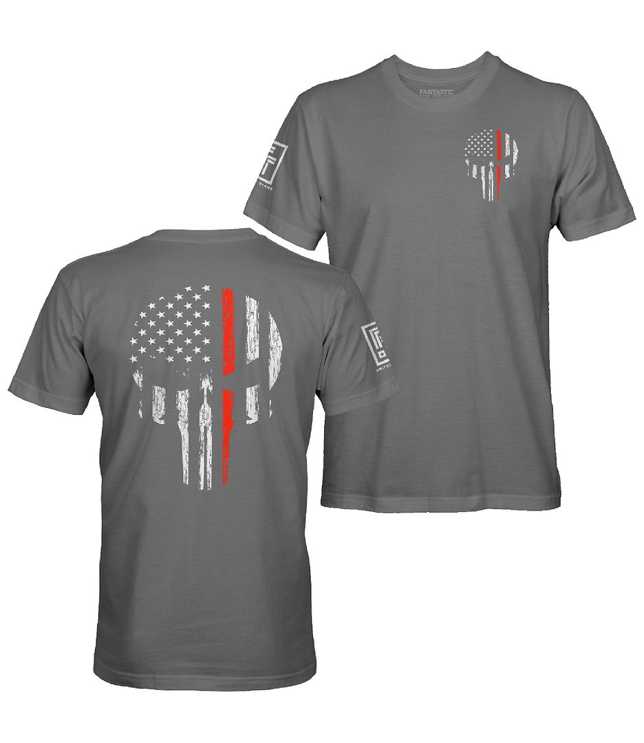 Red Line Skull T-Shirt