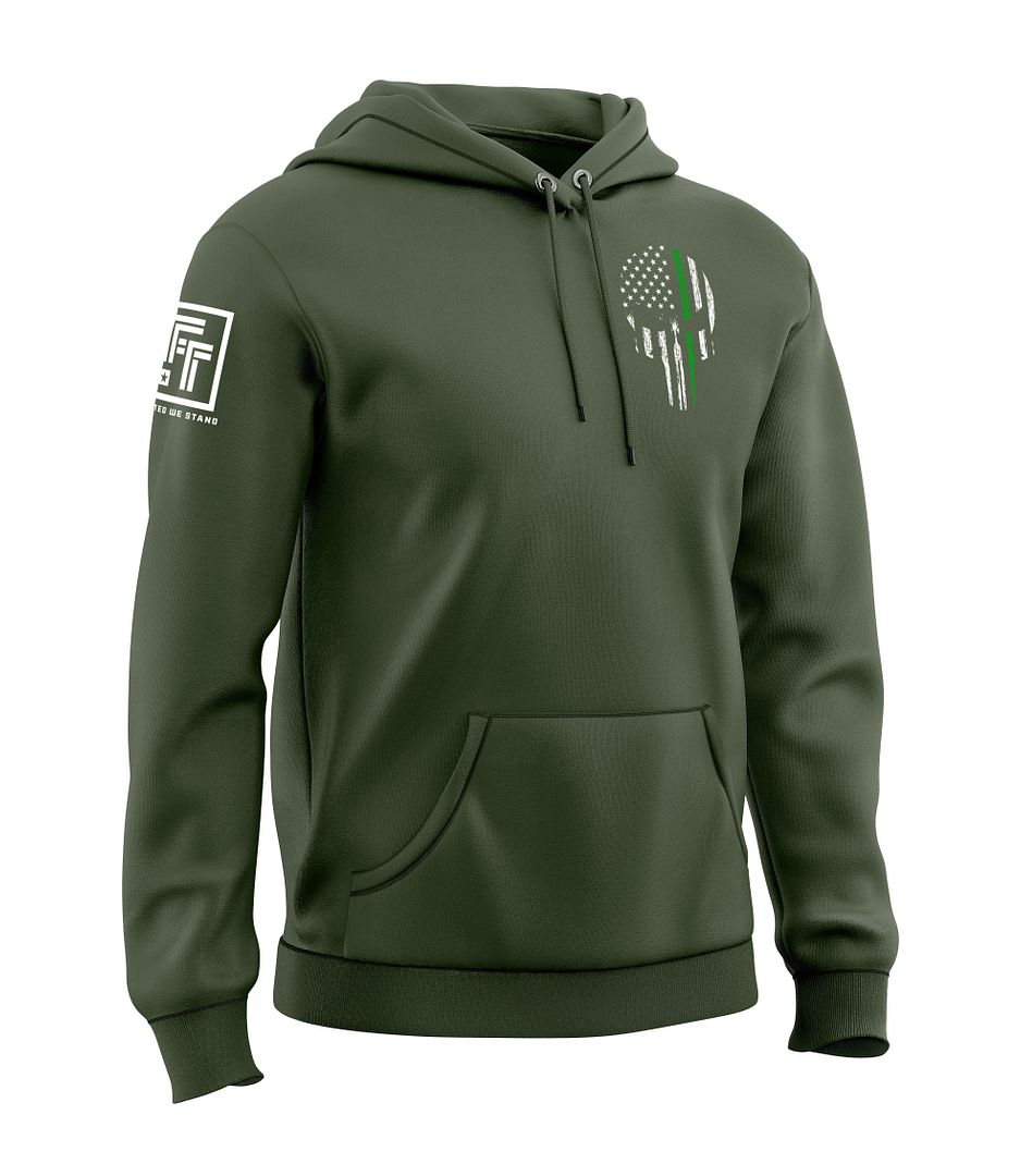Green Line Skull Sweatshirt